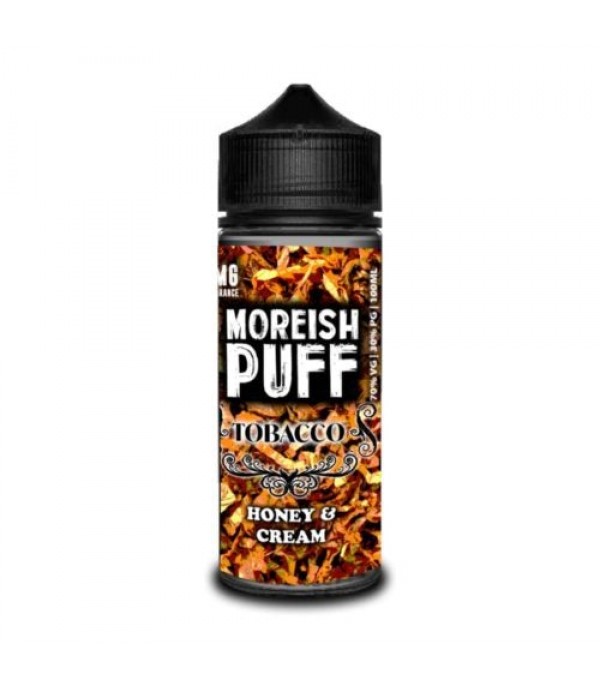 MOREISH PUFF HONEY AND CREAM TOBACCO 100ML SHORTFILL E LIQUID 70VG VAPE