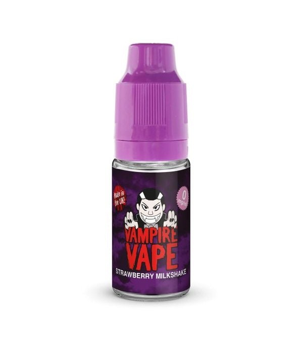 Strawberry Milkshake By Vampire Vape 10ML E Liquid. All Strengths Of Nicotine Juice