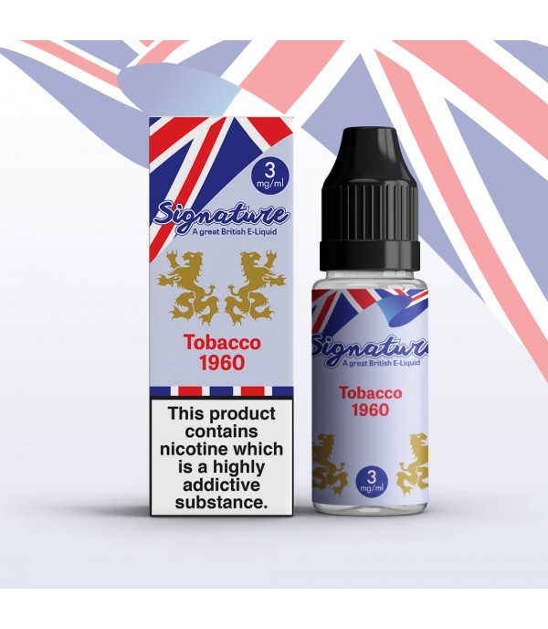 Tobacco 1960 by Signature 10 x 10ML E liquid 50VG Vape 3/6/12/18MG Juice