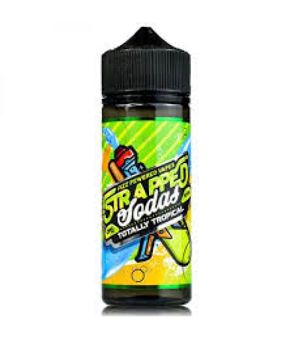 TOTALLY TROPICAL  BY STRAPPED E-LIQUID 100ML SHORTFILL 70VG VAPE