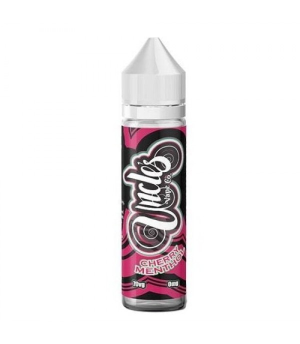 CHERRY MENTHOL E LIQUID BY UNCLES VAPE CO 50ML SHORTFILL 70VG VAPE
