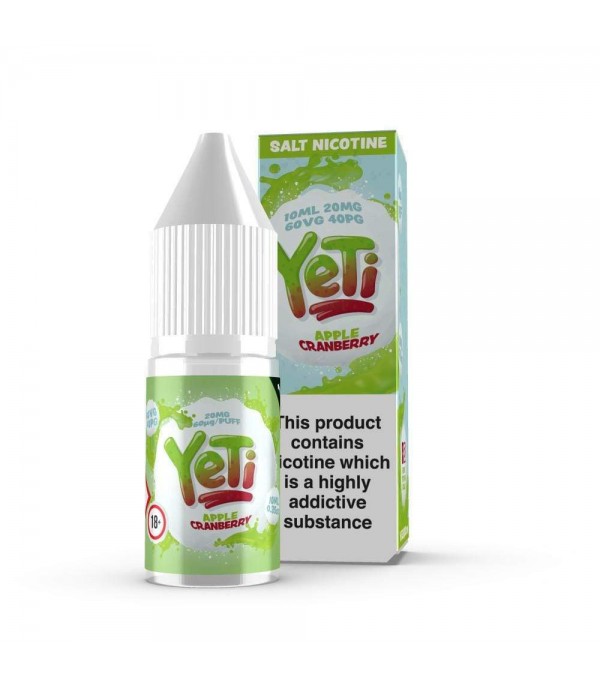 Apple Cranberry By Yeti Nic Salt 10ML E Liquid 20MG Vape 60VG Vape Multibuy